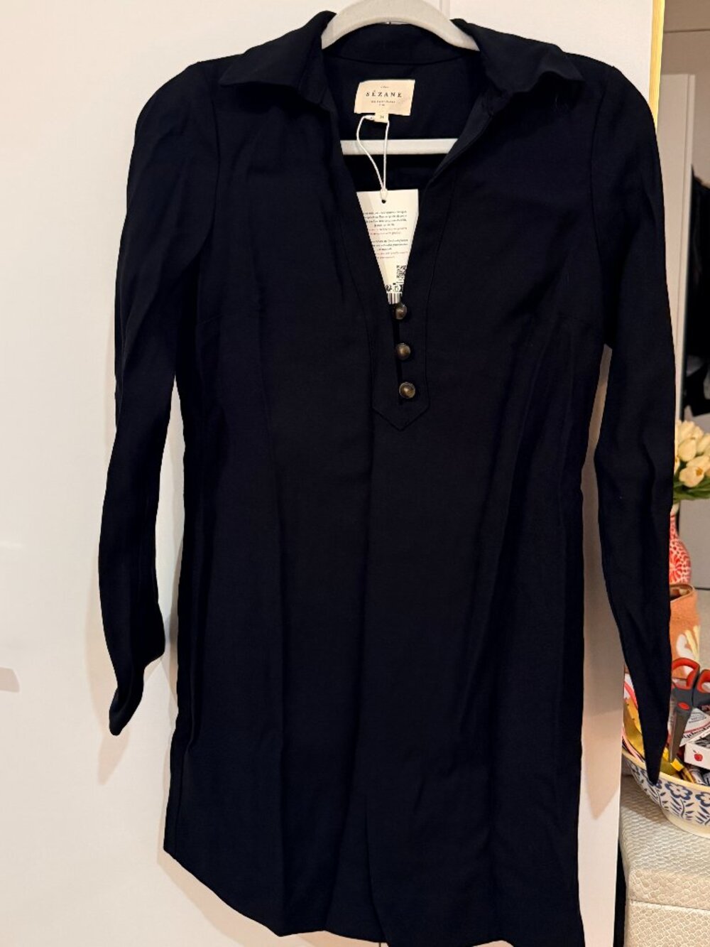 Sézane Robe Sole (Noir / Black)